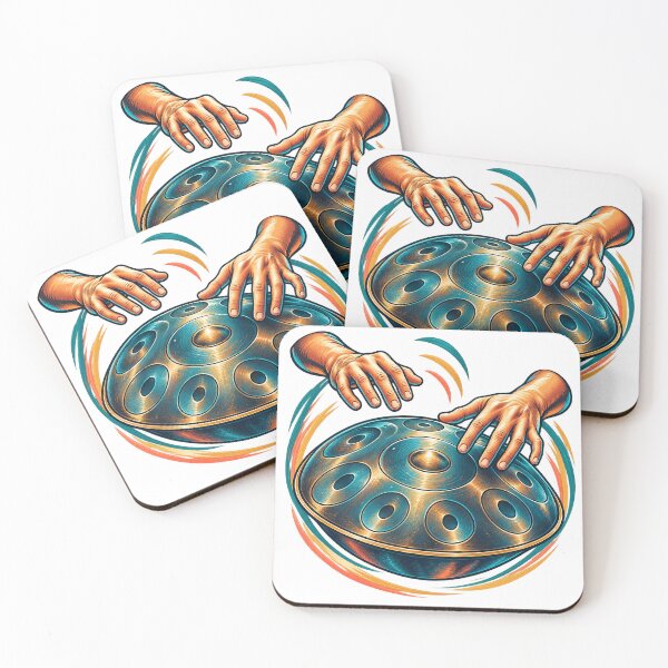 Item preview, Handpan Player Gift - Rhythm in Steel Illustration designed and sold by UrbanCanvvas.
