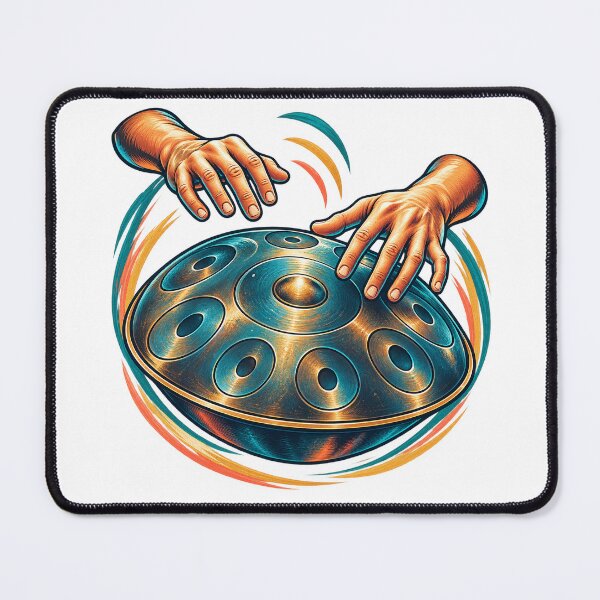 Item preview, Handpan Player Gift - Rhythm in Steel Illustration designed and sold by UrbanCanvvas.