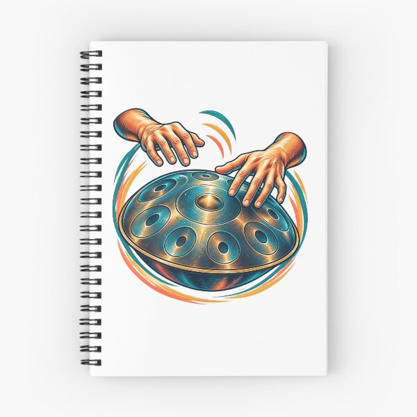 Item preview, Handpan Player Gift - Rhythm in Steel Illustration designed and sold by UrbanCanvvas.
