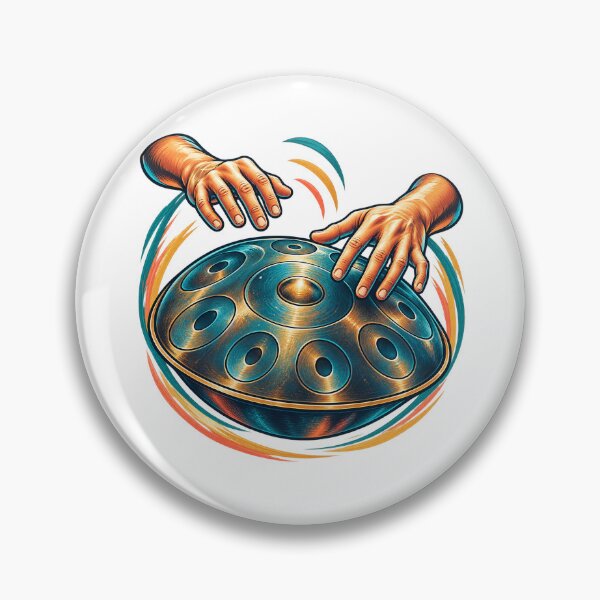 Item preview, Handpan Player Gift - Rhythm in Steel Illustration designed and sold by UrbanCanvvas.