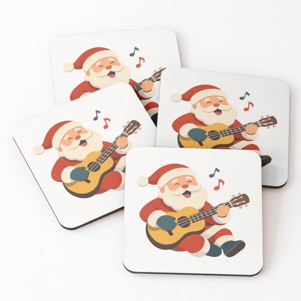 Item preview, Funny Santa Playing Guitar Holiday Cartoon  designed and sold by stylishdzign.