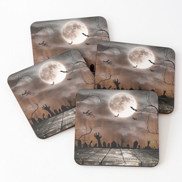 Item preview, Night of the Living Dead – Haunted Graveyard Full Moon Art | Brown designed and sold by Frohyou.