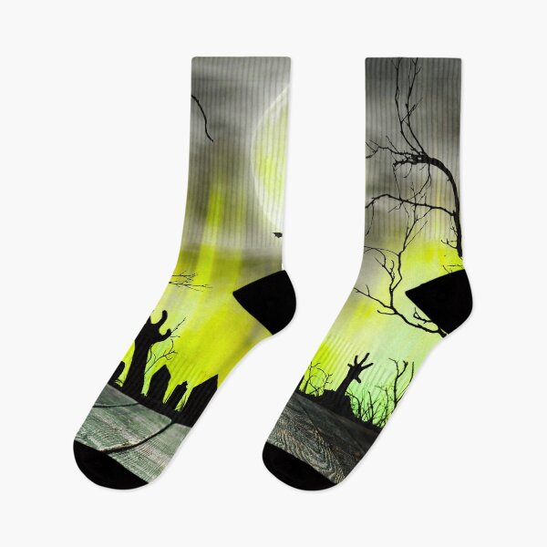 Item preview, Night of the Living Dead – Haunted Graveyard Full Moon Art | Chartreuse designed and sold by Frohyou.