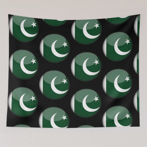 Item preview, Pakistani 3D Round Flag Pakistani Pride Design designed and sold by yazdogs.