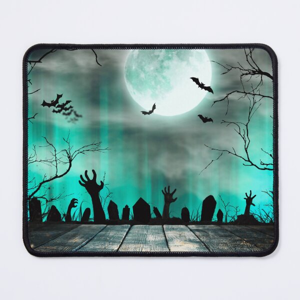 Item preview, Night of the Living Dead – Haunted Graveyard Full Moon Art | Teal designed and sold by Frohyou.