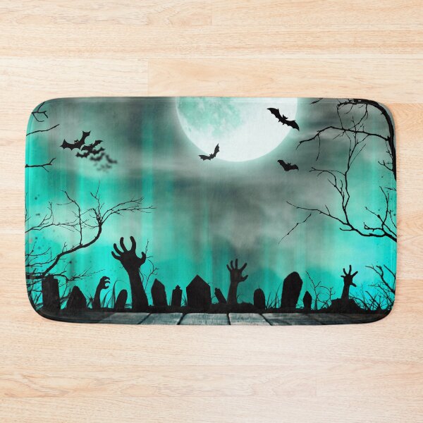 Item preview, Night of the Living Dead – Haunted Graveyard Full Moon Art | Teal designed and sold by Frohyou.