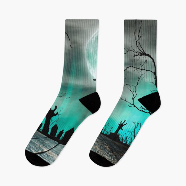 Item preview, Night of the Living Dead – Haunted Graveyard Full Moon Art | Teal designed and sold by Frohyou.