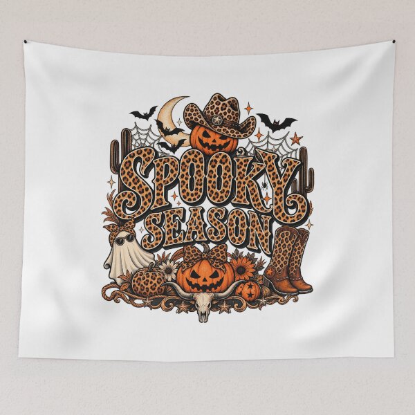 Item preview, SPOOKY SEASON Leopard Print Halloween Western Cowboycore designed and sold by afr-saad.
