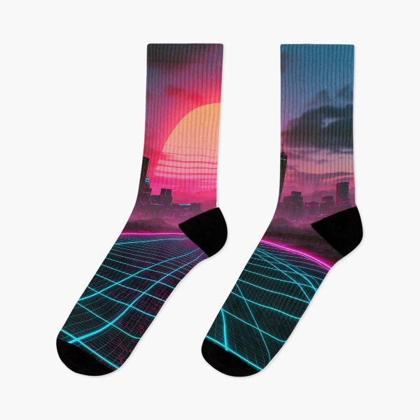 Item preview, Neon Grid Sunset - Synthwave & 80s Aesthetics designed and sold by Artdavesalzburg.