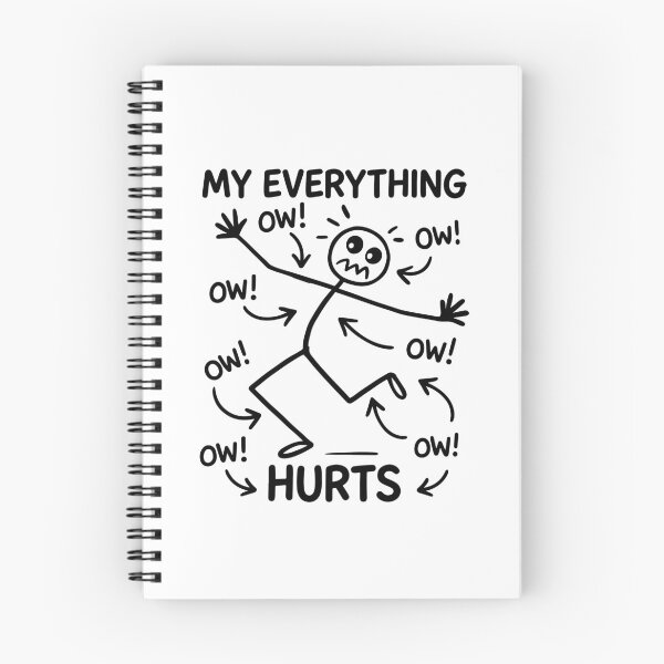 Item preview, My Everything Hurts - Funny Meme Ow Ow Ow Stickman designed and sold by gunaone-design.