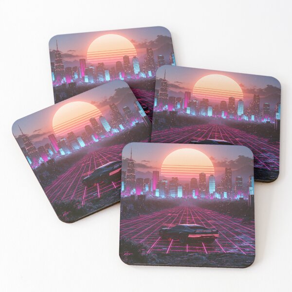 Item preview, ynthwave Neon City & Retro Sunset - Vaporwave Grid designed and sold by Artdavesalzburg.