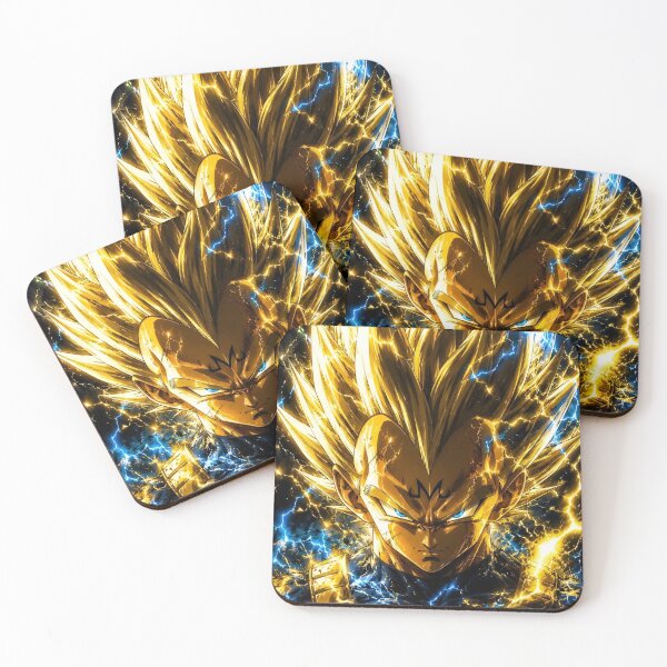 Item preview, Golden Lightning Warrior – Powerful Electric Anime Inspired Art designed and sold by Dyan4.