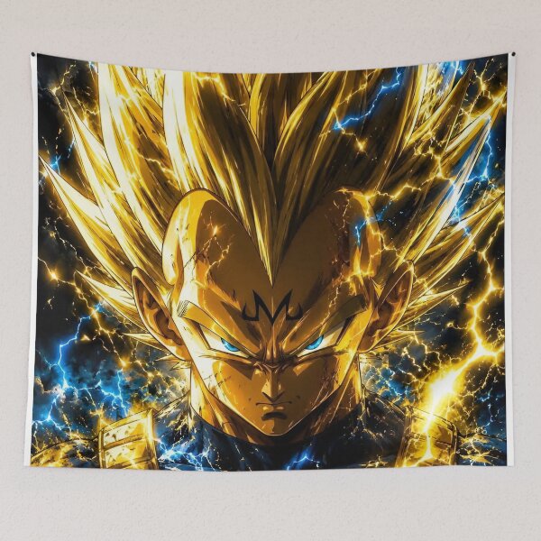 Item preview, Golden Lightning Warrior – Powerful Electric Anime Inspired Art designed and sold by Dyan4.