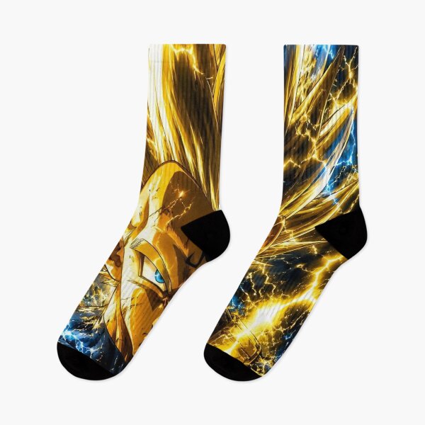 Item preview, Golden Lightning Warrior – Powerful Electric Anime Inspired Art designed and sold by Dyan4.