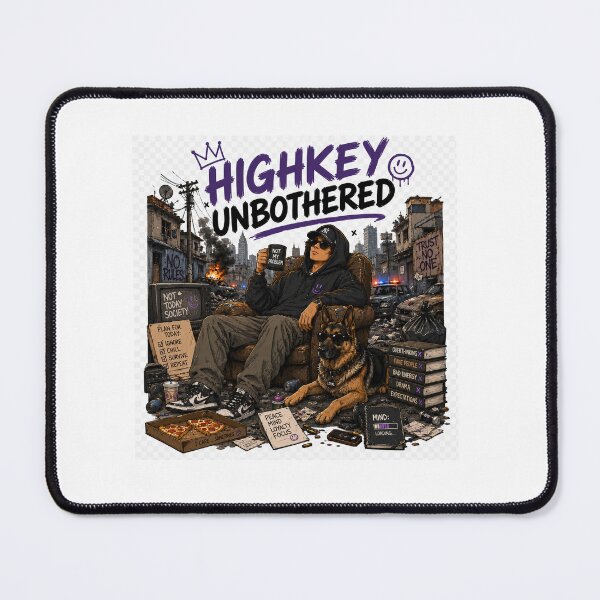 Item preview, Highkey Unbothered  – Funny Sarcastic Meme designed and sold by Strongermind.