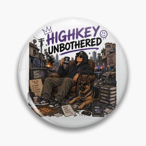 Item preview, Highkey Unbothered  – Funny Sarcastic Meme designed and sold by Strongermind.
