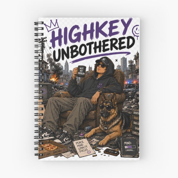 Item preview, Highkey Unbothered  – Funny Sarcastic Meme designed and sold by Strongermind.