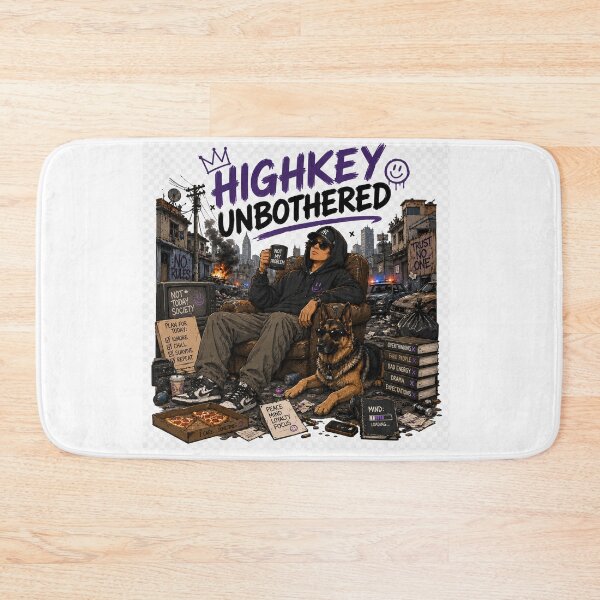 Item preview, Highkey Unbothered  – Funny Sarcastic Meme designed and sold by Strongermind.