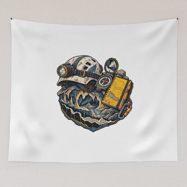 Item preview, Cave Surveyor Gift - Helmet Compass and Field Notes designed and sold by UrbanCanvvas.