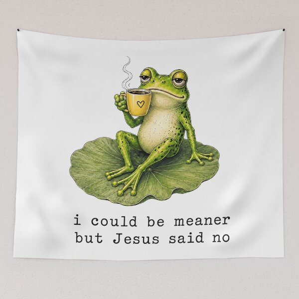 Item preview,  Jesus  Funny Frog Coffee Graphic designed and sold by Derekquie.