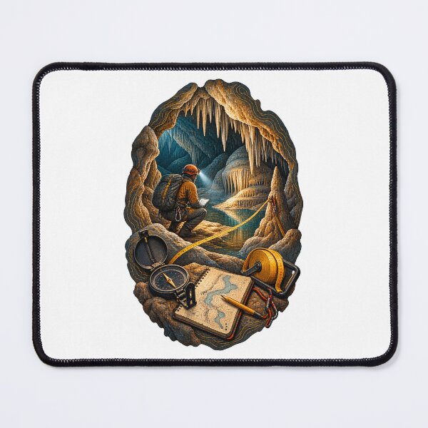 Item preview, Caving Survey Art - Underground Mapping Expedition designed and sold by UrbanCanvvas.
