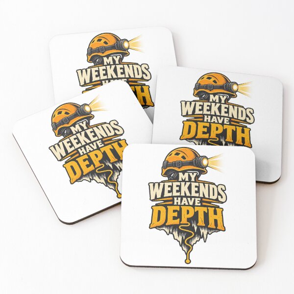 Item preview, My Weekends Have Depth - Funny Caver Gift designed and sold by UrbanCanvvas.
