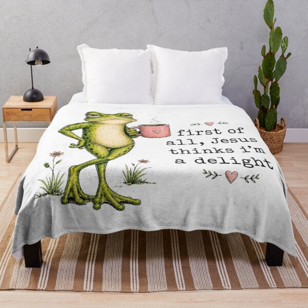 Item preview, Jesus Frog Drinking Coffee Vintage designed and sold by Derekquie.