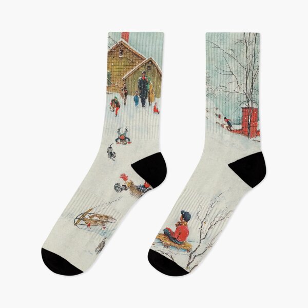 Item preview, Norman Rockwell, Sledding designed and sold by DavidSrna.