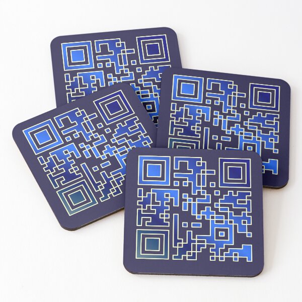 Item preview, Blue Gradient Geometric QR Code Art designed and sold by SahmatArt.