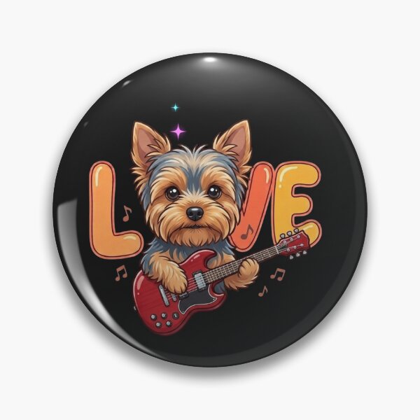 Item preview,   Cute Yorkie  Love Rock Guitar designed and sold by HappyHarmony40.
