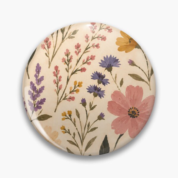 Item preview, Wildflower Watercolour Pattern Cream Botanical Garden designed and sold by Jozefin's Studio.