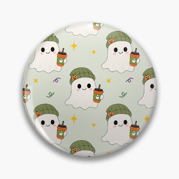 Item preview, Cute Hipster Coffee Ghost Seamless Pattern Autumn Halloween⁠ designed and sold by Teenidesign .