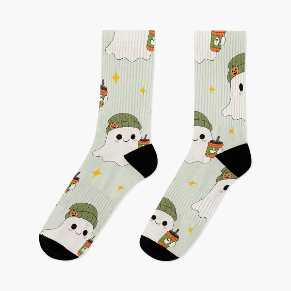 Item preview, Cute Hipster Coffee Ghost Seamless Pattern Autumn Halloween⁠ designed and sold by Teenidesign .
