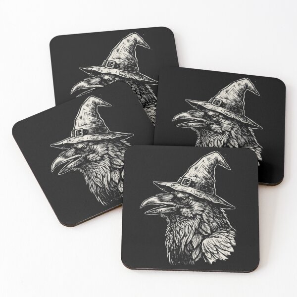 Item preview, Halloween Raven Witch Hat Gothic Dark Art designed and sold by SOUFIANE1991.