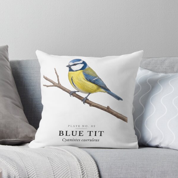 Item preview, Blue Tit Vintage Bird Plate - Cyanistes caeruleus designed and sold by SavannahMerch.