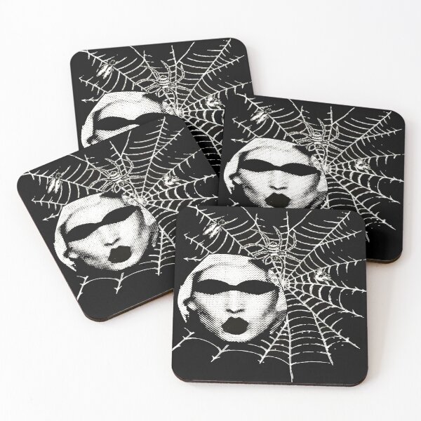 Item preview, Spiderweb Halftone Face / Dark Academia designed and sold by weirdove.