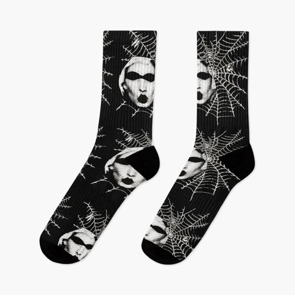 Item preview, Spiderweb Halftone Face / Dark Academia designed and sold by weirdove.