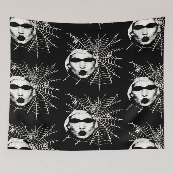 Item preview, Spiderweb Halftone Face / Dark Academia designed and sold by weirdove.