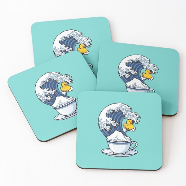 Item preview, The Great Wave Rubber Duck In A Teacup Storm Japanese Art History Parody Pop Art designed and sold by Rare By Hero.