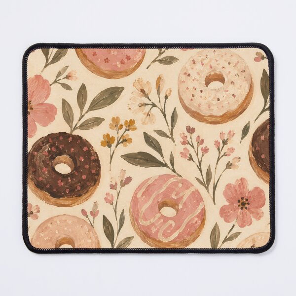 Item preview, Watercolour Floral Donut Pattern Cream Pink Botanical designed and sold by Jozefin's Studio.