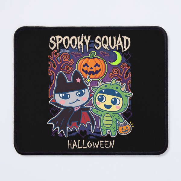 Item preview, Kawaii Spooky Squad Halloween: Vampire Cat & Dragon Child Pixel Art designed and sold by CuteKats.