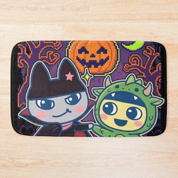 Item preview, Kawaii Spooky Squad Halloween: Vampire Cat & Dragon Child Pixel Art designed and sold by CuteKats.