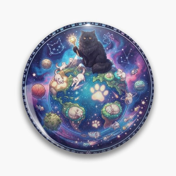 Item preview, Cosmic Cat Universe: Magical Black Cat Ruling the Feline Planet designed and sold by PetalsPaws.