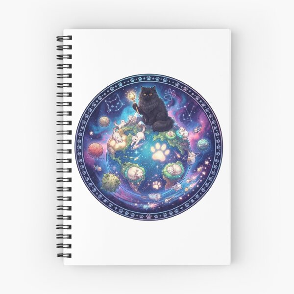 Item preview, Cosmic Cat Universe: Magical Black Cat Ruling the Feline Planet designed and sold by PetalsPaws.