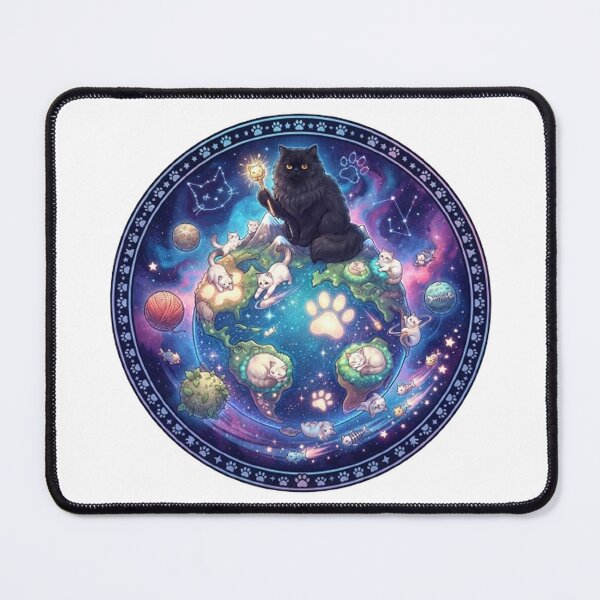 Item preview, Cosmic Cat Universe: Magical Black Cat Ruling the Feline Planet designed and sold by PetalsPaws.