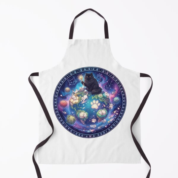 Item preview, Cosmic Cat Universe: Magical Black Cat Ruling the Feline Planet designed and sold by PetalsPaws.
