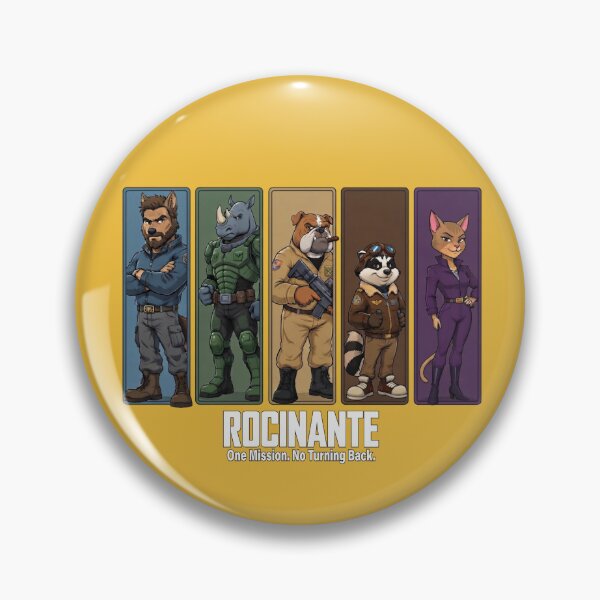 Item preview, The Expanse Rocinante Crew — One Mission. No Turning Back | Sci-Fi Cartoon designed and sold by MischiefFoundry.