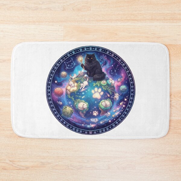 Item preview, Cosmic Cat Universe: Magical Black Cat Ruling the Feline Planet designed and sold by PetalsPaws.