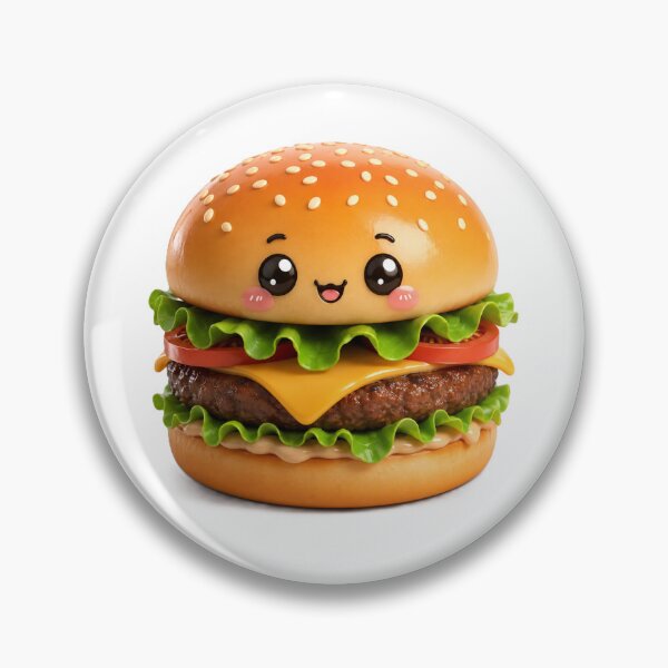 Item preview, Cute Kawaii Burger Sticker 3D Cheeseburger Funny Food Aesthetic Fast Food Lover Gift designed and sold by AstraDrip Studio.