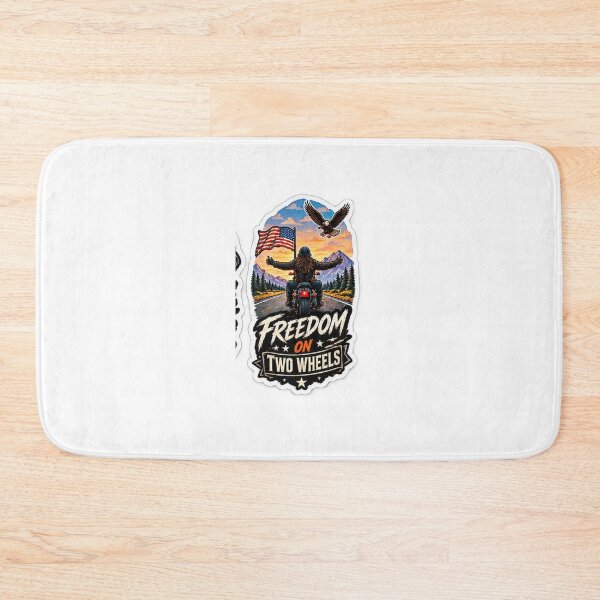 Item preview, Freedom on Two Wheels – American Motorcycle Sticker designed and sold by PghArt.